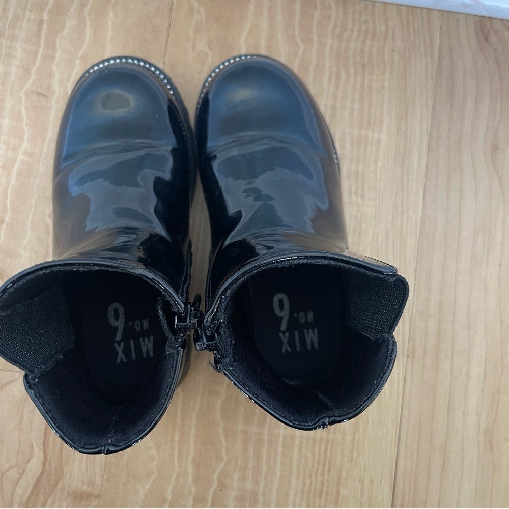 Mix No. 6 Chelsie Size 9M Ankle Booties Toddler Patent Leather Size Zip Boots - Picture 6 of 10